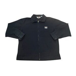 Men’s Ben Davis Black Zip Up Work Jacket XL Cotton Skate Streetwear